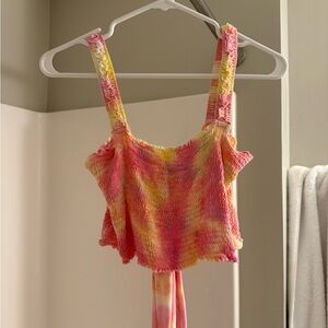 Tie dye tied top